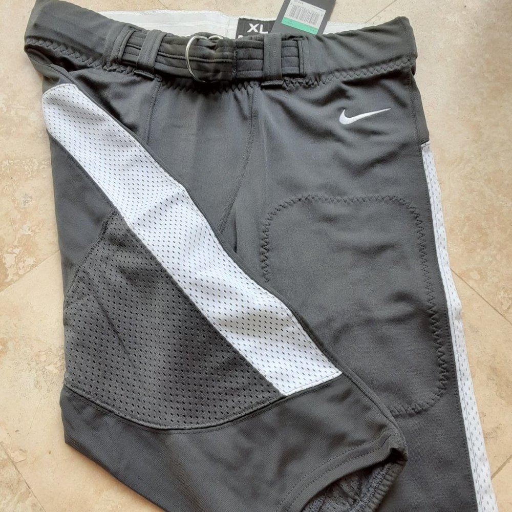 NIKE Men's Team Vapor Pro Football Pants Gray NEW - Picture 3 of 10